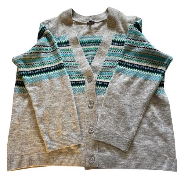 Talbots Plus Fair Isle Button Down Sweater Cardigan Size 1X - Picture 8 of 10